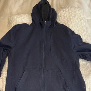 lululemon athletica Men's Dark Blue Zip-Up Sweater